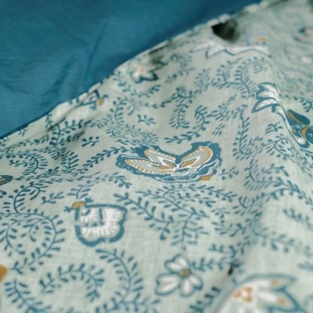 Parure de lit 220 x 240cm - TODAY - Sunshine - 100% Coton - Bleu - Autres motifs