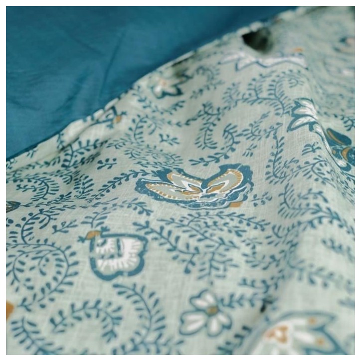 Parure de lit 220 x 240cm - TODAY - Sunshine - 100% Coton - Bleu - Autres motifs Parure de lit 220 x 240cm - TODAY - Sunshine - 100% Coton - Bleu - Autres motifs