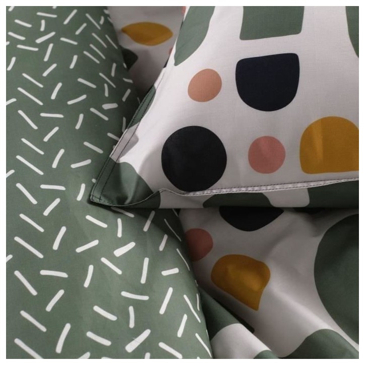 Parure de lit - TODAY - Sunshine - 2 personnes - 240x220cm - Coton - Vert - Autres motifs Parure de lit - TODAY - Sunshine - 2 personnes - 240x220cm - Coton - Vert - Autres motifs