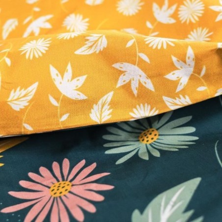 Parure de lit - TODAY - Sunshine - Jaune - 100% Coton - 57 fils - 2 personnes - 260x240cm