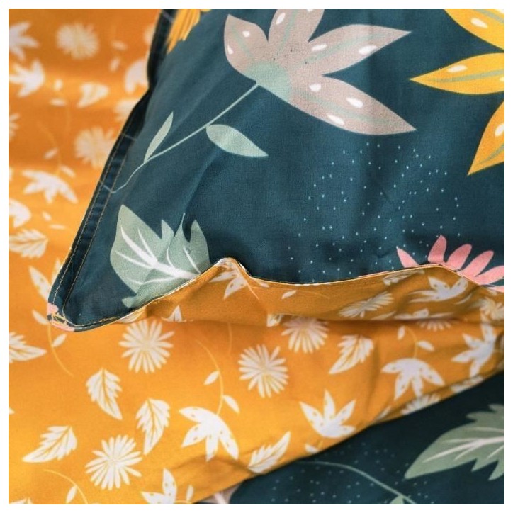 Parure de lit - TODAY - Sunshine - Jaune - 100% Coton - 57 fils - 2 personnes - 260x240cm Parure de lit - TODAY - Sunshine - Jaune - 100% Coton - 57 fils - 2 personnes - 260x240cm