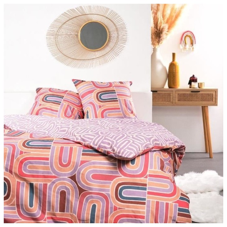 Parure de lit - TODAY - Sunshine - 2 personnes - 260x240cm - Coton - Rose Parure de lit - TODAY - Sunshine - 2 personnes - 260x240cm - Coton - Rose