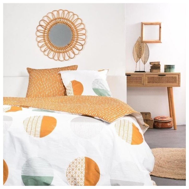 Parure de lit - TODAY - Sunshine - 2 personnes - 260x240cm - Coton - Autres motifs Parure de lit - TODAY - Sunshine - 2 personnes - 260x240cm - Coton - Autres motifs
