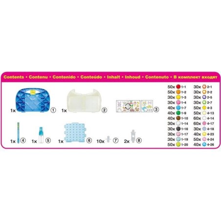 Aquabeads Mallette d'initiation 900 perles de différentes formes et couleurs, perles qui collent avec de l'eau, Des 4 ans