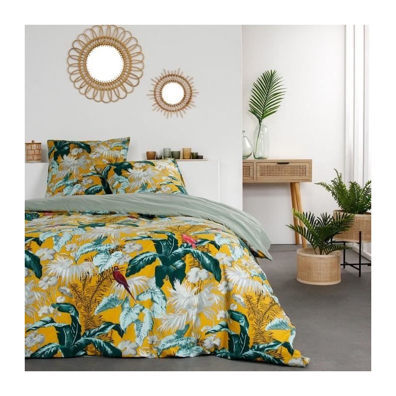 Parure de lit - TODAY - Sunshine - Jaune - 100% Coton - 260x240cm Parure de lit - TODAY - Sunshine - Jaune - 100% Coton - 260x240cm