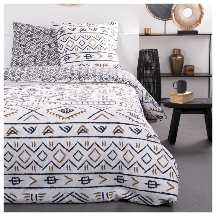 Parure de lit - TODAY - Sunshine - 116537 - 2 personnes - 240x260cm - Coton - Imprimé 9.35