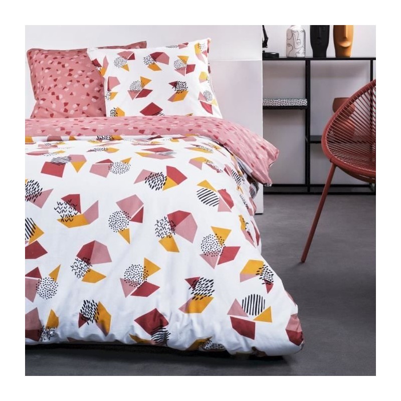 Parure de lit - TODAY - Sunshine - Coton - Motifs graphiques - 240x260 Parure de lit - TODAY - Sunshine - Coton - Motifs graphiques - 240x260