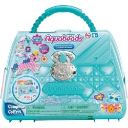 Aquabeads Mallette d'artiste, 1400 perles multicolores, perles qui col