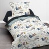 Housse de couette enfant 140x200 cm avec 1 taie d'oreiller 63x63 cm Pa