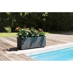 EDA Jardiniere GRAPHIT UP - 57 L - 79,5 x 29,5 x 29,5 cm - Gris anthra