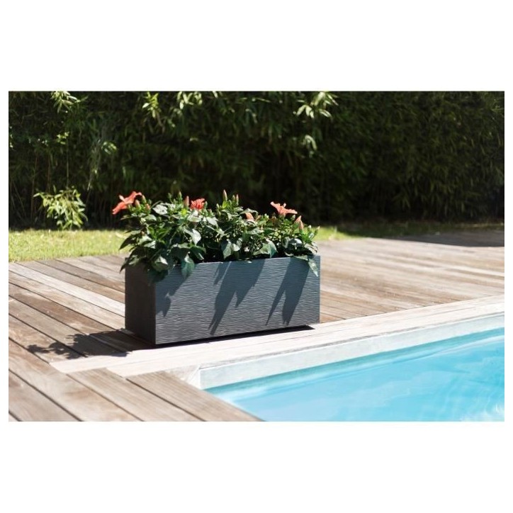 EDA Jardiniere GRAPHIT UP - 57 L - 79,5 x 29,5 x 29,5 cm - Gris anthracite EDA Jardiniere GRAPHIT UP - 57 L - 79,5 x 29,5 x 29,5 cm - Gris anthracite