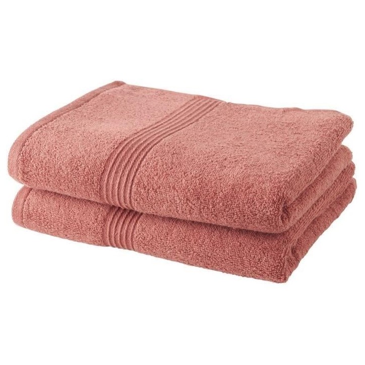 TODAY Lot de 2 Serviettes de Bain 100% coton - 50x100 cm - Terracotta TODAY Lot de 2 Serviettes de Bain 100% coton - 50x100 cm - Terracotta