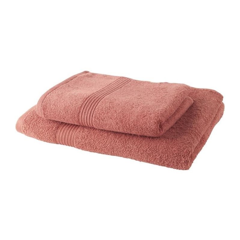TODAY Lot de 1 Drap de Bain 100% coton 70x130 cm + 1 Serviette de Bain