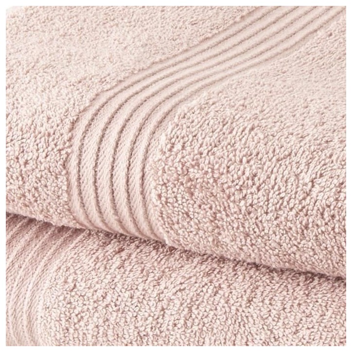 TODAY Lot de 1 Drap de Bain 100% coton 70x130 cm + 1 Serviette de Bain 50x100 cm - Rose des sables