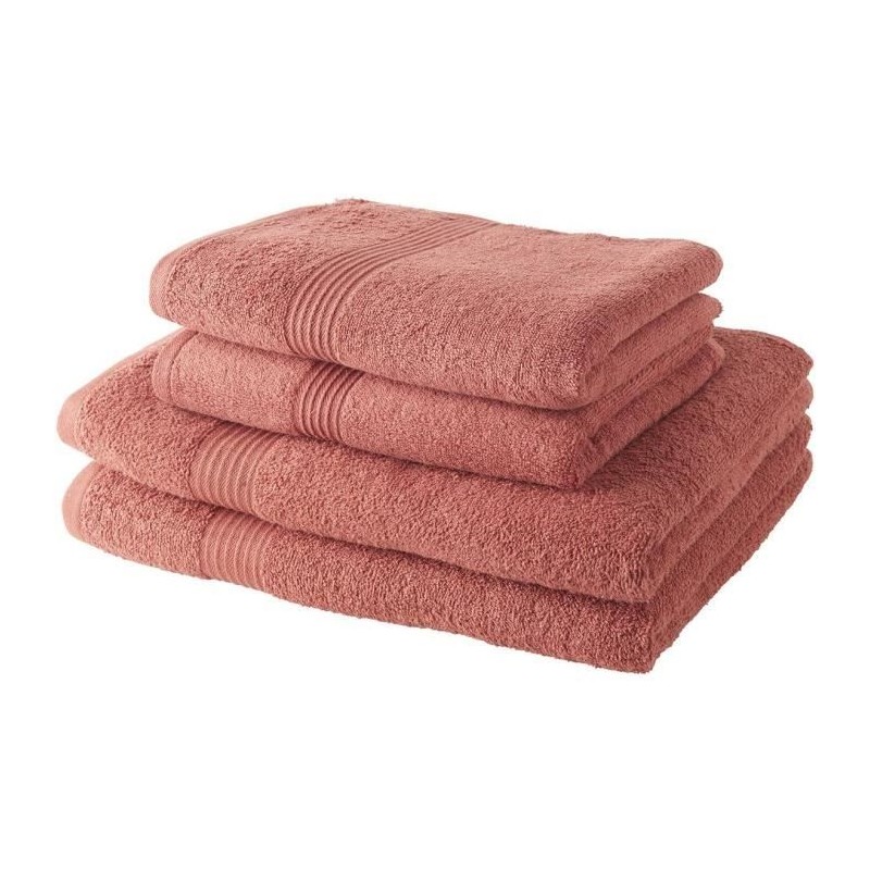 TODAY Lot de 2 Serviettes de Bain 50x100 cm + 2 Draps de Bain 70x130 c