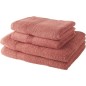 TODAY Lot de 2 Serviettes de Bain 50x100 cm + 2 Draps de Bain 70x130 cm Terracotta 100% coton TODAY Lot de 2 Serviettes de Bain 50x100 cm + 2 Draps de Bain 70x130 cm Terracotta 100% coton