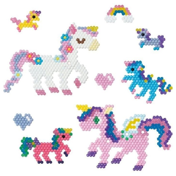 Aquabeads - Licornes féériques - Loisir créatif - 1500 perles - Rose