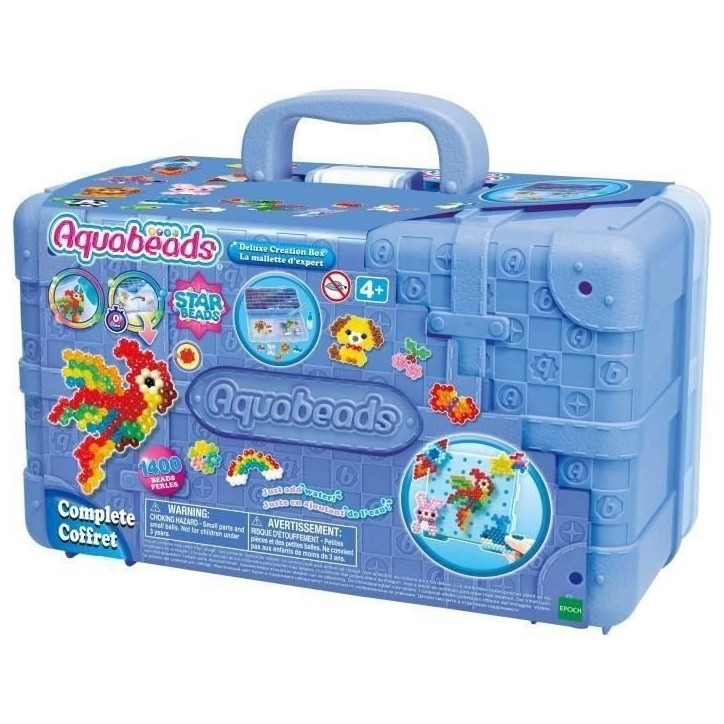Aquabeads La mallette d'expert, Coffret 1400 perles multicolores, perles qui collent avec de l'eau, 31967, Des 4 ans Aquabeads La mallette d'expert, Coffret 1400 perles multicolores, perles qui collent avec de l'eau, 31967, Des 4 ans