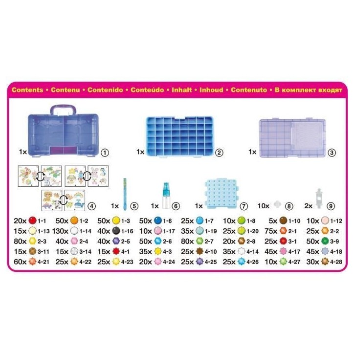 Aquabeads La mallette d'expert, Coffret 1400 perles multicolores, perles qui collent avec de l'eau, 31967, Des 4 ans Aquabeads La mallette d'expert, Coffret 1400 perles multicolores, perles qui collent avec de l'eau, 31967, Des 4 ans