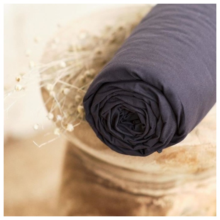 Drap housse TODAY Essential - 140 x 190 cm - 2 personnes - 100% Coton uni - Fusain