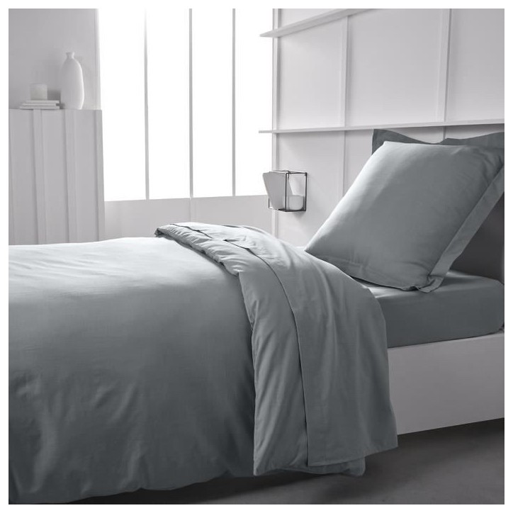Drap housse TODAY Essential - 90 x 190+25 cm - 1 personne - 100% Coton jersey - Acier
