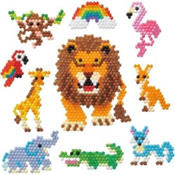 Aquabeads Balade en savane, Coffret 1000 perles et 4 bases de créatio