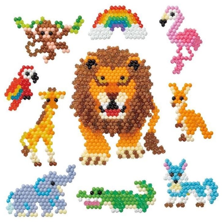 Aquabeads Balade en savane, Coffret 1000 perles et 4 bases de création incluses, perles qui collent avec de l'eau, 31968, Des 4 Aquabeads Balade en savane, Coffret 1000 perles et 4 bases de création incluses, perles qui collent avec de l'eau, 31968, Des 4