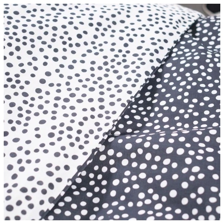 Parure de lit TODAY - housse de couette 140x200 + 1 taie d'oreiller 63x63 - 1 personne - FUNNY2.8 - Blanc et noir Parure de lit TODAY - housse de couette 140x200 + 1 taie d'oreiller 63x63 - 1 personne - FUNNY2.8 - Blanc et noir