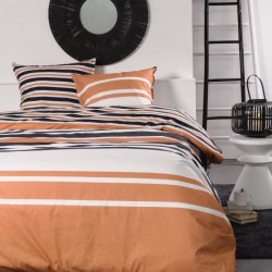 Parure de lit 2 personnes -TODAY - 240x220 cm - 100% Coton - Orange, N
