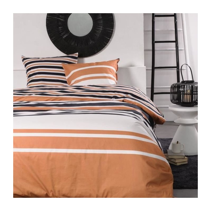 Parure de lit 2 personnes -TODAY - 240x220 cm - 100% Coton - Orange, N Parure de lit 2 personnes -TODAY - 240x220 cm - 100% Coton - Orange, N