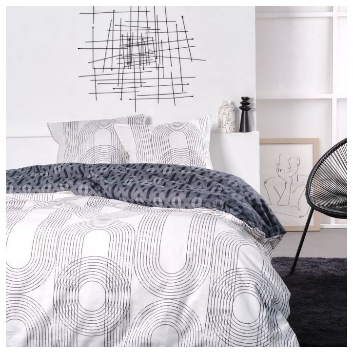Parure de lit 2 personnes - TODAY - Sunshine 13.40 - 220 x 240 cm - 100% Coton imprimé Parure de lit 2 personnes - TODAY - Sunshine 13.40 - 220 x 240 cm - 100% Coton imprimé