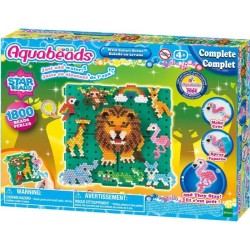 Aquabeads Balade en savane, Coffret 1000 perles et 4 bases de créatio