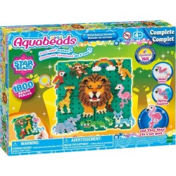 Aquabeads Balade en savane, Coffret 1000 perles et 4 bases de créatio