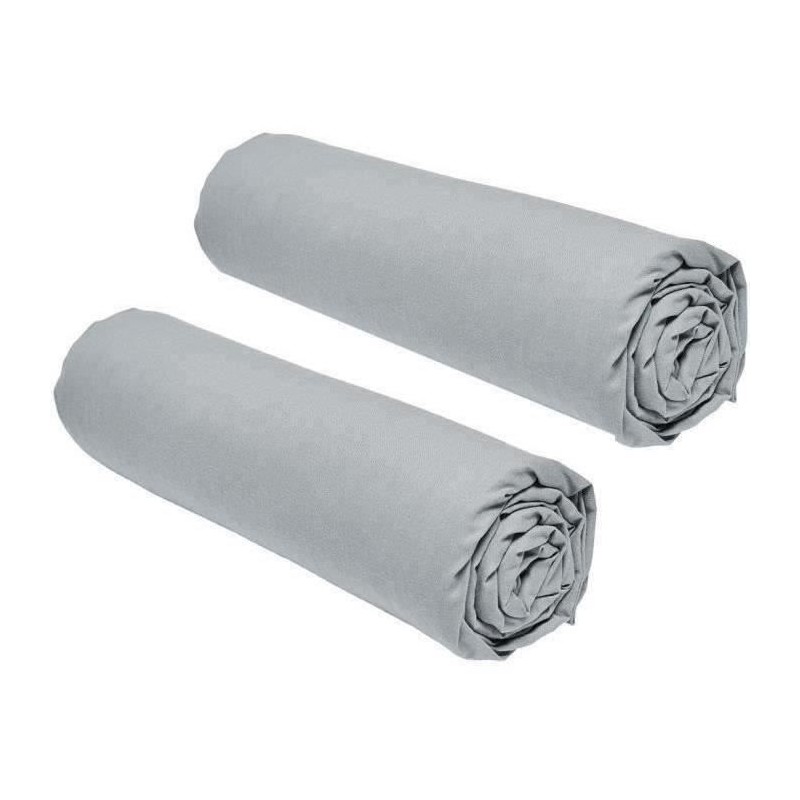 Lot de 2 draps housses TODAY Essential - 140 x 190 cm - 2 personnes - Lot de 2 draps housses TODAY Essential - 140 x 190 cm - 2 personnes -
