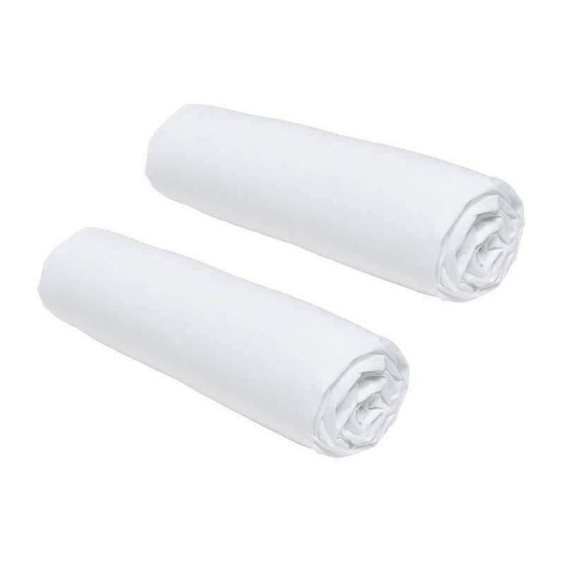 Lot de 2 draps housses TODAY Essential - 160 x 200 cm - 2 personnes - Lot de 2 draps housses TODAY Essential - 160 x 200 cm - 2 personnes -