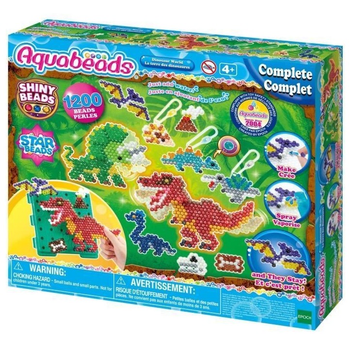 Aquabeads - La Terre des Dinosaures - Perles créatives pour enfants