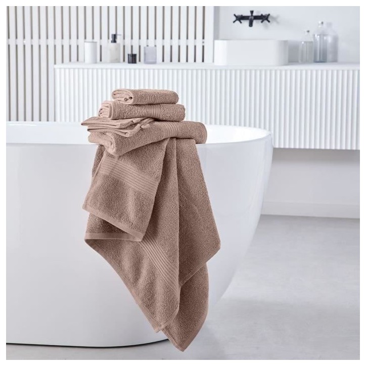 Drap de Bain TODAY 70x130 cm 100% Coton - Rose des sables Drap de Bain TODAY 70x130 cm 100% Coton - Rose des sables