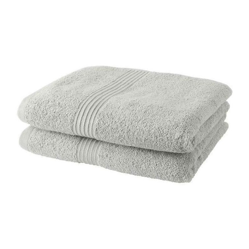 Lot de 2 serviettes de toilette TODAY 50x90 cm 100% Coton - Craie Lot de 2 serviettes de toilette TODAY 50x90 cm 100% Coton - Craie