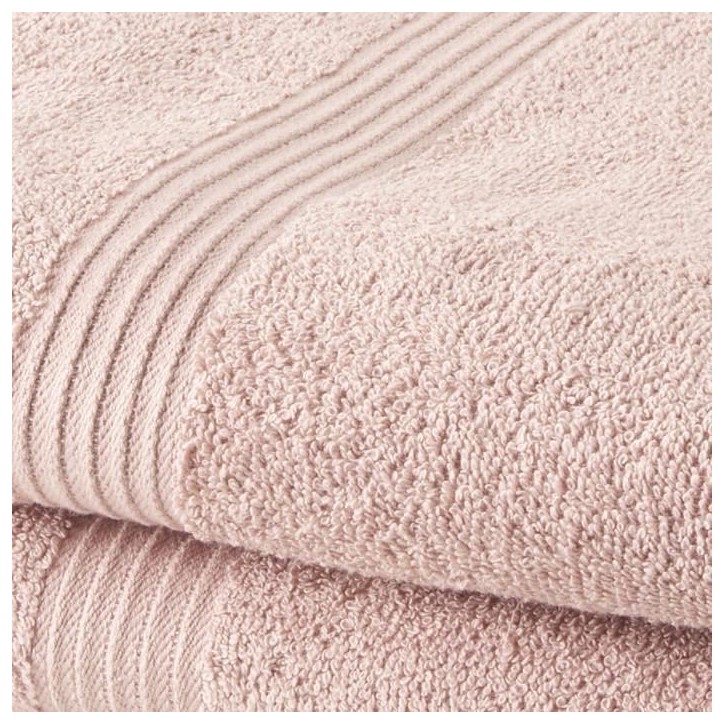 Lot de 2 serviettes de toilette TODAY 50x90 cm 100% Coton - Rose des sables Lot de 2 serviettes de toilette TODAY 50x90 cm 100% Coton - Rose des sables