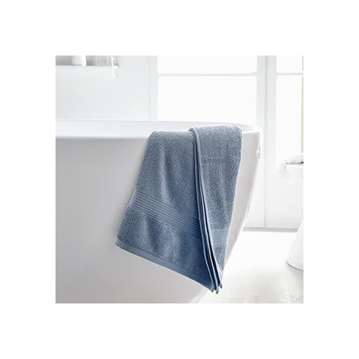 Lot de 2 serviettes de toilette TODAY 50x90 cm 100% Coton - Denim