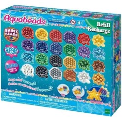 Aquabeads Recharge perles éclats, Coffret 2000 perles de 8 couleurs e