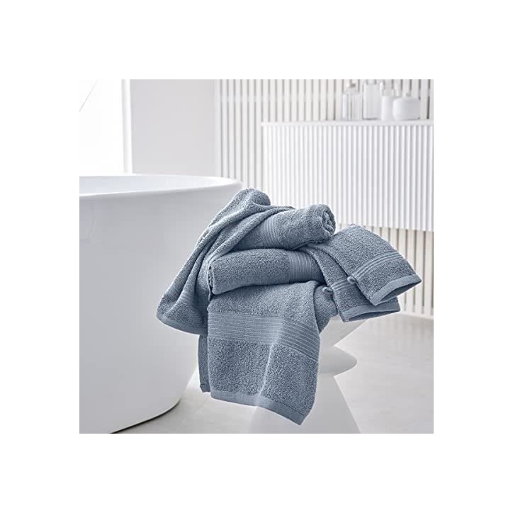 Lot de 2 serviettes de toilette TODAY 50x90 cm 100% Coton - Denim