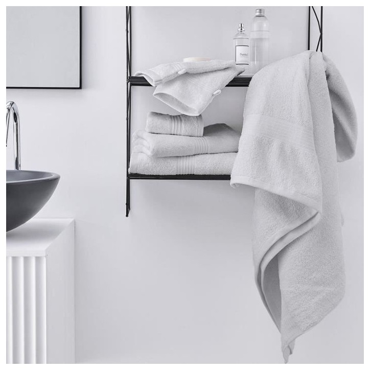 2 Serviettes de bain TODAY 50x90 + 2 Draps de bain 70x130 cm 100% Coton - Craie