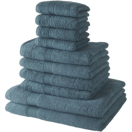 Lot de 10 serviettes de bain TODAY comprenant 4 serviettes 30x50 + 4 s