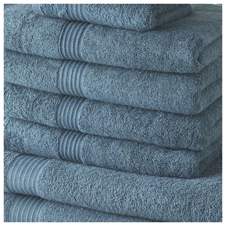 Lot de 10 serviettes de bain TODAY comprenant 4 serviettes 30x50 + 4 serveites 50x90 + 2 Draps de bain 70x130 cm 100% Coton - Pa