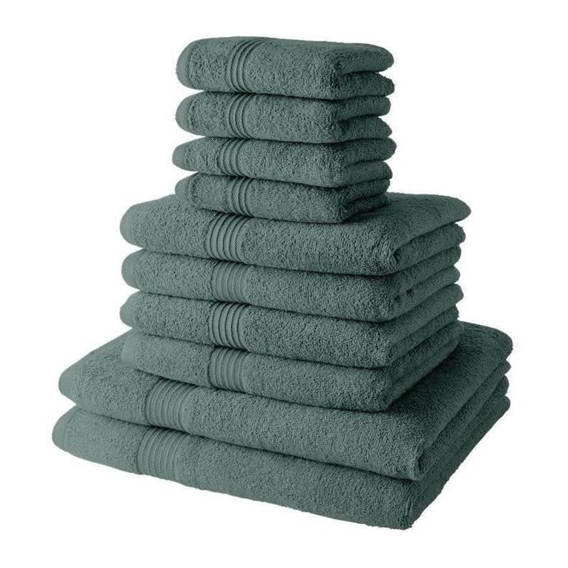 Lot de 10 serviettes de bain TODAY comprenant 4 serviettes 30x50 + 4 s Lot de 10 serviettes de bain TODAY comprenant 4 serviettes 30x50 + 4 s