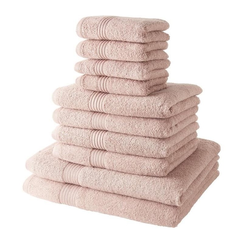 Lot de 10 serviettes de bain TODAY comprenant 4 serviettes 30x50 + 4 s Lot de 10 serviettes de bain TODAY comprenant 4 serviettes 30x50 + 4 s