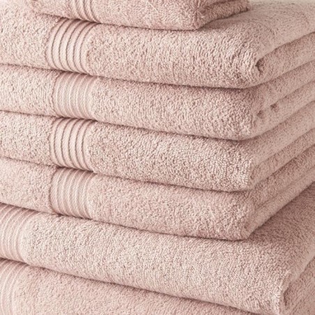 Lot de 10 serviettes de bain TODAY comprenant 4 serviettes 30x50 + 4 serveites 50x90 + 2 Draps de bain 70x130 cm 100% Coton - Ro