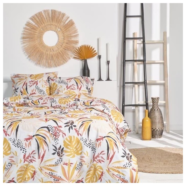 Parure de lit - TODAY - Sunshine - 122639 - 2 personnes - 240x220cm - Coton - Imprimé 14.53