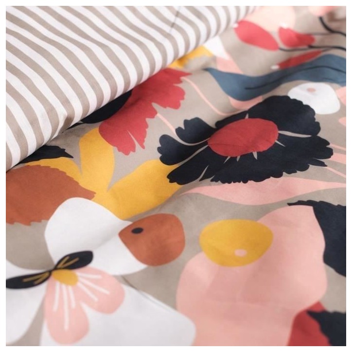 Parure de lit - TODAY - Sunshine - 122793 - 2 personnes - 240x220cm - Coton - Imprimé 14.17